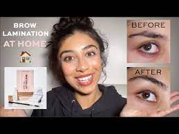 easy brow lamination at home makeup