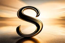 looking gold letter s
