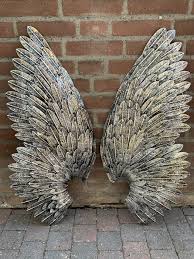 Pair Of Large Metal Wings 80 Cm Angel