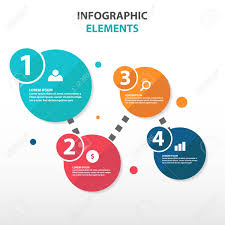 Abstract Circle Flow Chart Business Infographics Elements Presentation