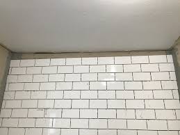 ceiling over tile shower is slanted