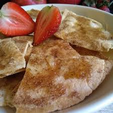 chips de tortilla con canela y azúcar