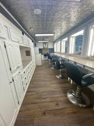 8 station hair and makeup trailer with