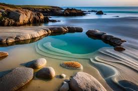 Premium Ai Image A Rock Pool With A