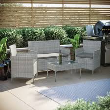 kendal rattan garden furniture set 4pc