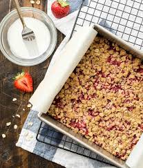 If you're looking for a low calorie and reduced fat dessert idea that won't ruin your healthy eating, this reduced fat strawberry shortcake dessert will definitely satisfy your sweet tooth cravings but keep you on track with your healthy diet. Healthy Strawberry Oatmeal Bars Recipe Well Plated By Erin