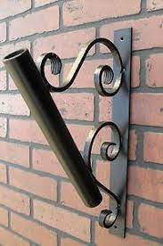 flag pole holder wall mount wrought