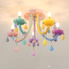 Coloured Crystal Ceiling Lamp Children