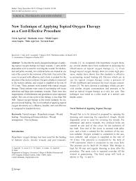 applying topical oxygen therapy
