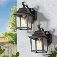 Uolfin Cage Outdoor Wall Lights Black W