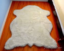 plush polar bear area rug faux