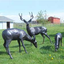 Outdoor Bronze Brass Life Size Deer