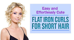 flat iron to curl short hair