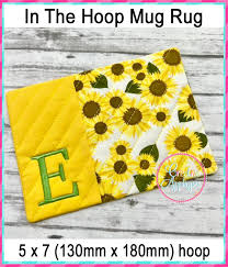 print alphabet mug rug in the hoop