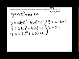 Find The Quadratic Polynomial Who S