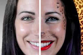 leopard face makeup simple