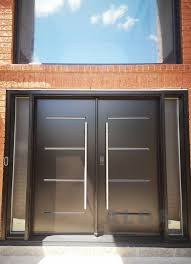Brown Steel Entry Door With 2 Direct