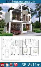 House Plans 5 4x10m With 3 Bedroom
