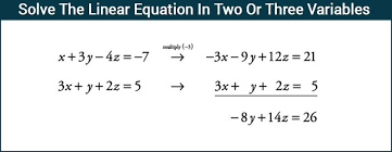 solving the linear equation in two or