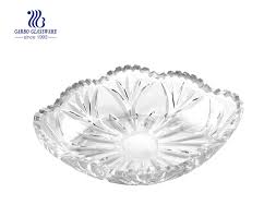 9 Inch Glass Dessert Plates With Fancy