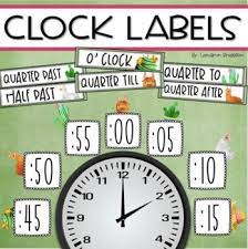 Clock Labels Telling Time Llama And