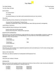 Example Of Babysitting Resume Resume Template Examples