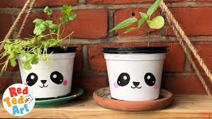 how to paint plastic plant pots with