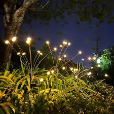 Solar Garden Firefly Lights 6led