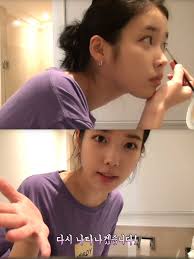 video iu unveils her flawless bare face