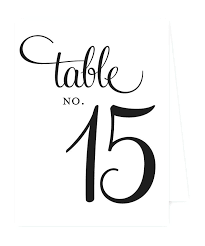 Wedding Table Cards Template Table Numbers Template For Weddings
