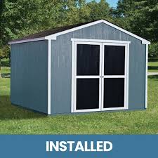 10 ft outdoor wood storage shed