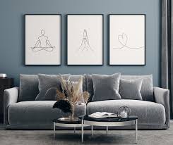 Yoga Art Set Of 3 Zen Wall Art