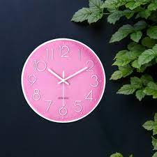 Pink Wall Clock Pink Clock Non Ticking