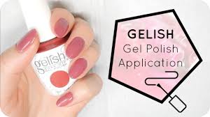 gelish gel polish manicure application
