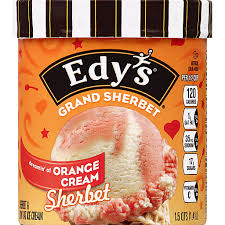 edy s dreyer s orange cream sherbet and