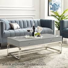 Luxury Wood And Acrylic Coffee Table
