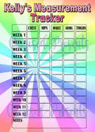 Details About Personalised A4 Reusable Diet Weight Loss Chart Tracker Measurements 12 Weeks