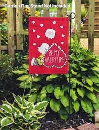 My Valentine Charlie Brown Garden Flag
