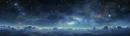 panorama dark blue night sky milky way