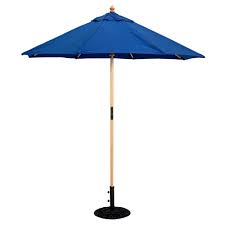 7 Wood Market Umbrella With Light Or