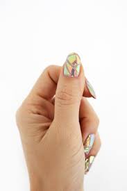 Diy holographic manicure | studiodiy.com. Hologram Nail Decal Diy A Beautiful Mess Nail Decals Diy Holographic Nails Fun Nails
