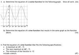 determine the equation of sine function