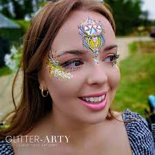 glitter arty face painting or art form