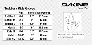 Kids Dakine Glove Size Chart Evo Size Chart For Kids