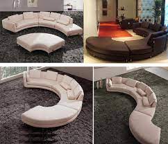 Modern Round Leather Sectional Sofa A94