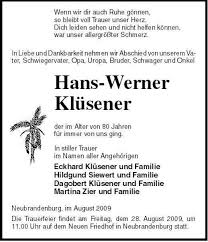 Hans-Werner Klüsener | Nordkurier Anzeigen