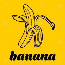 皮をむいたバナナのロゴのテンプレート。ビンテージ スタイル バナナ バッジ、ラベル。あなたのデザインの黒と白のロゴのテンプレート。ベクター  グラフィックは、白い背景で隔離。のイラスト素材・ベクター Image 70458405