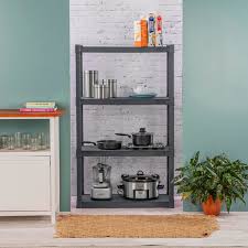 sterilite 0164 4 shelf unit flat gray