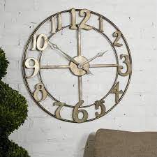 uttermost delevan 32 metal wall clock