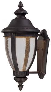 Rust Seeded Glass Exterior Wall Lantern
